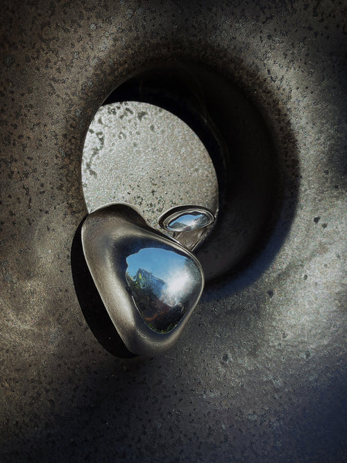 sculptural sterling silver cuff bracelet