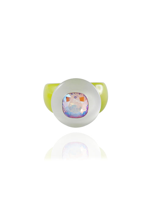 green cocktail ring