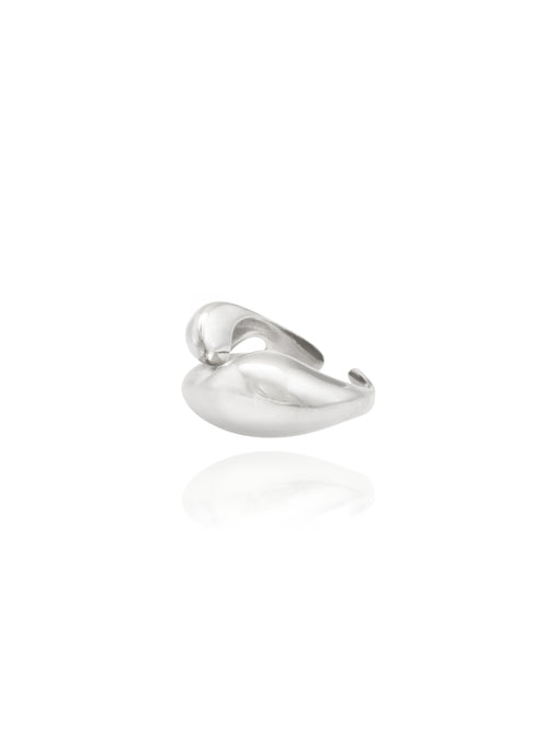 sculptural sterling silver ring