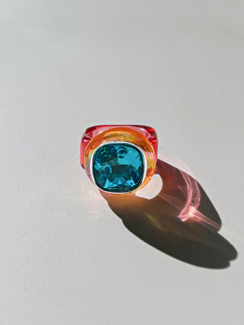 colorful lucite ring