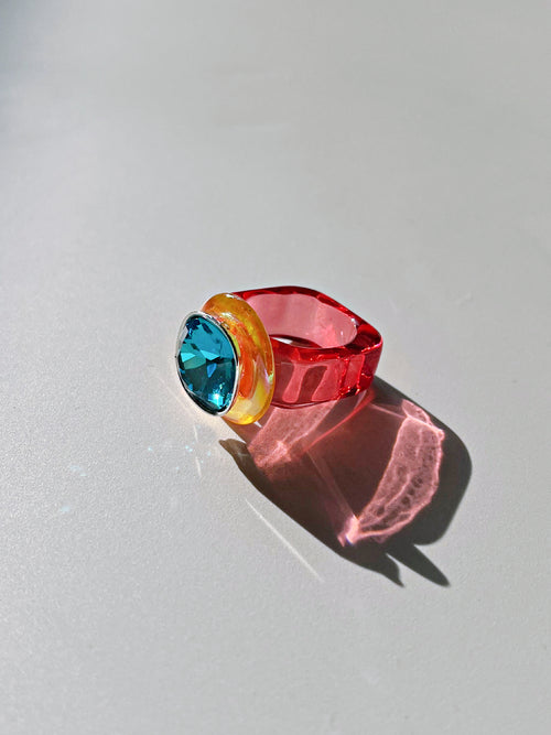 colorful lucite ring