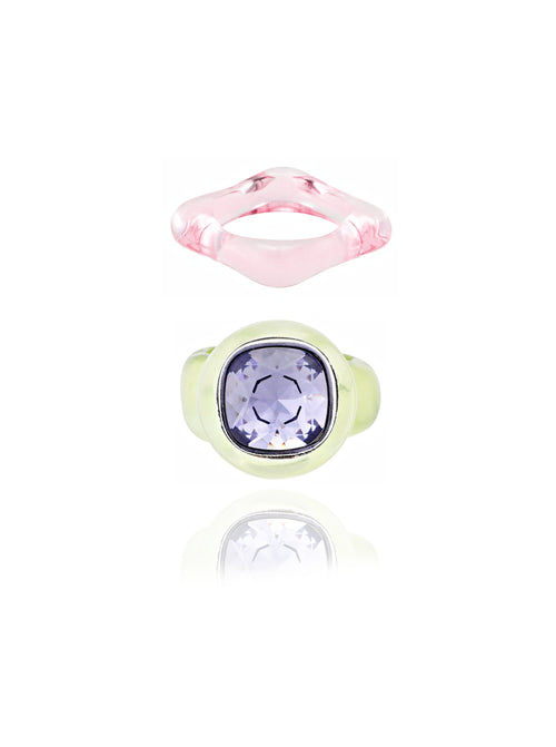 designer colorful ring set