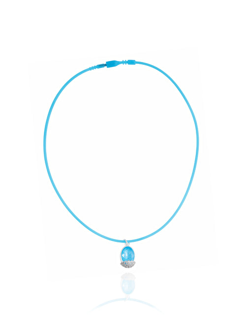 blue choker necklace