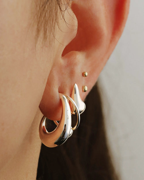 sculptural hoop earrings