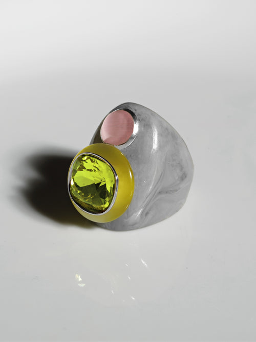 designer lucite ring