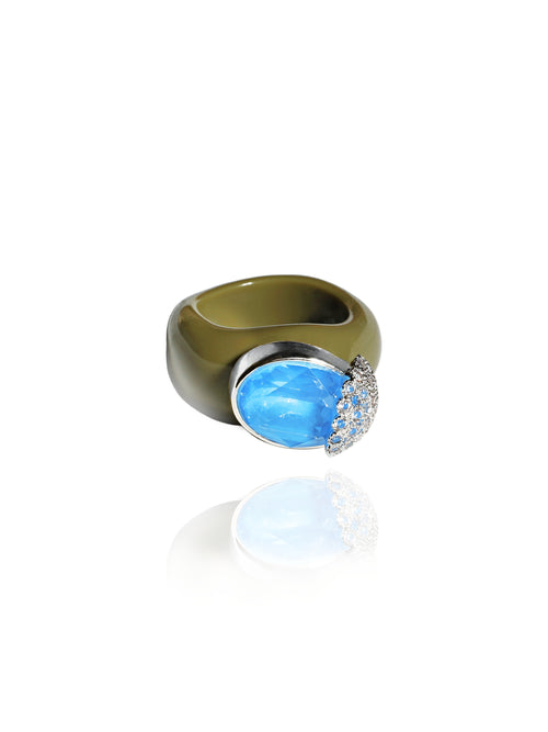designer lucite ring