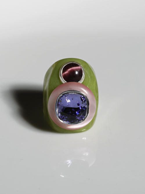 designer acrylic ring