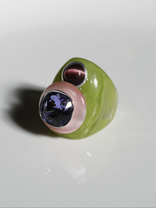 designer lucite ring