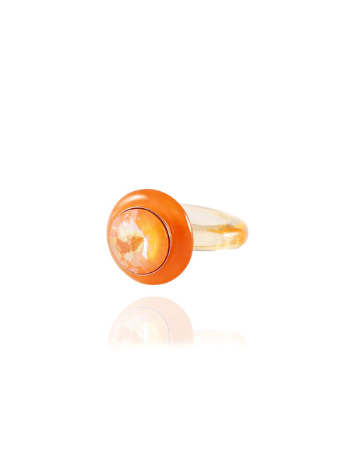 designer orange ring