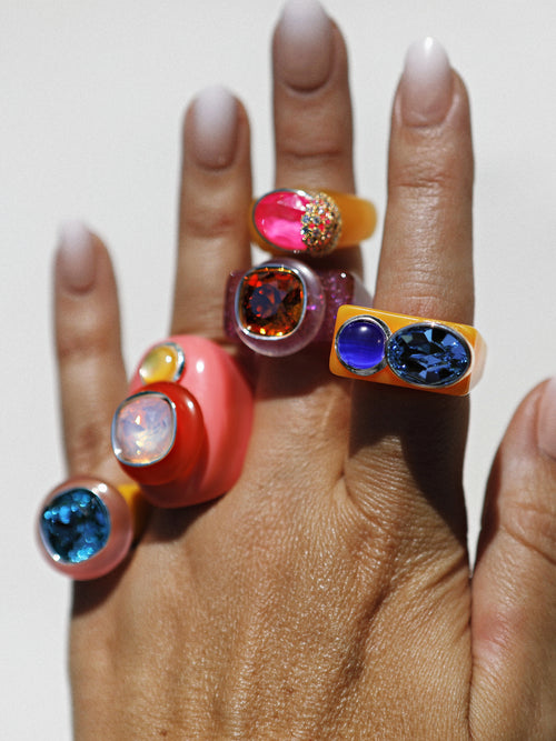 luxury colorful ring