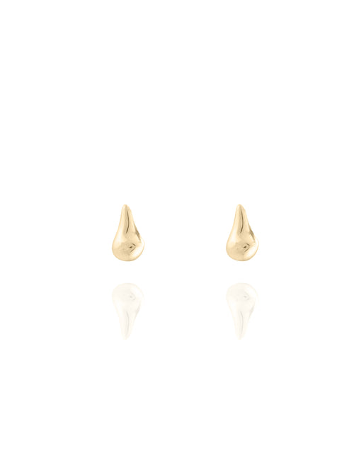 sculptural gold stud earring