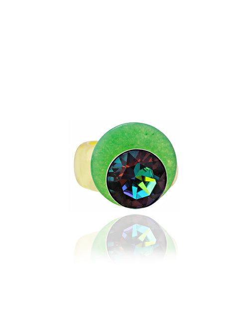 luxury rainbow ring