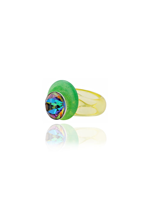 luxury rainbow ring