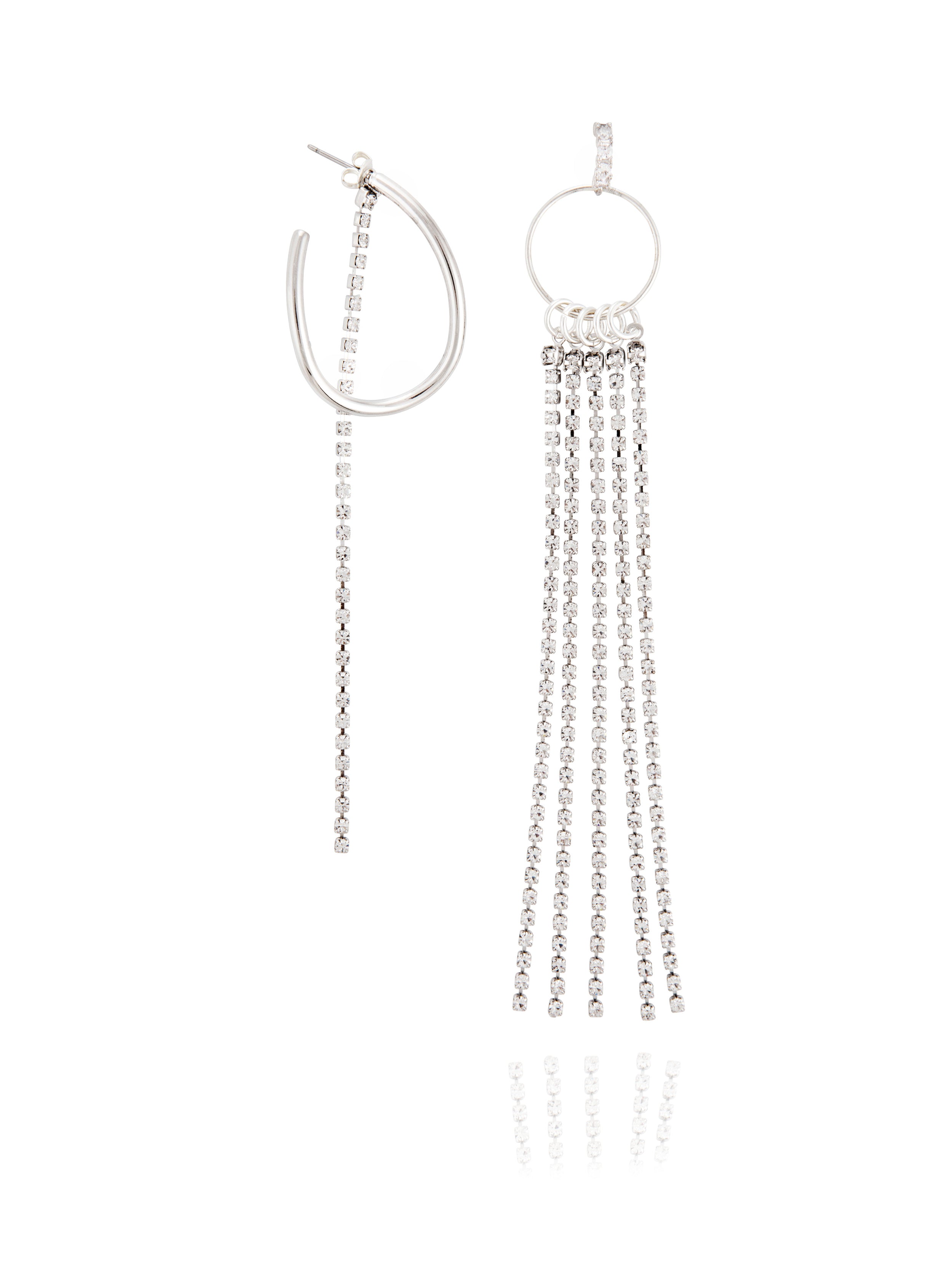 Silver Chain Earrings Modern Earring Designs MOUNSER