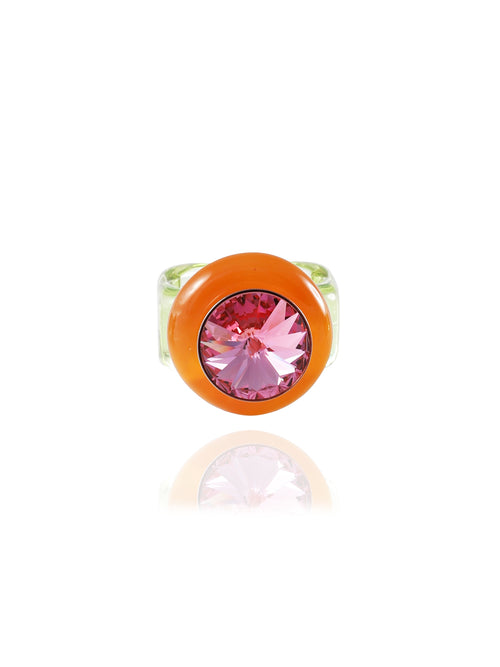 pink rhinestone ring