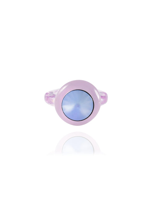 designer purple acrylic ring