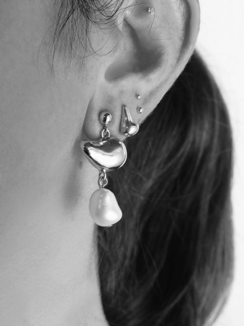 luxury sculptural silver earrings