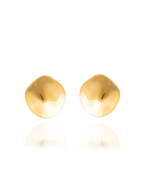 gold sculptural earring