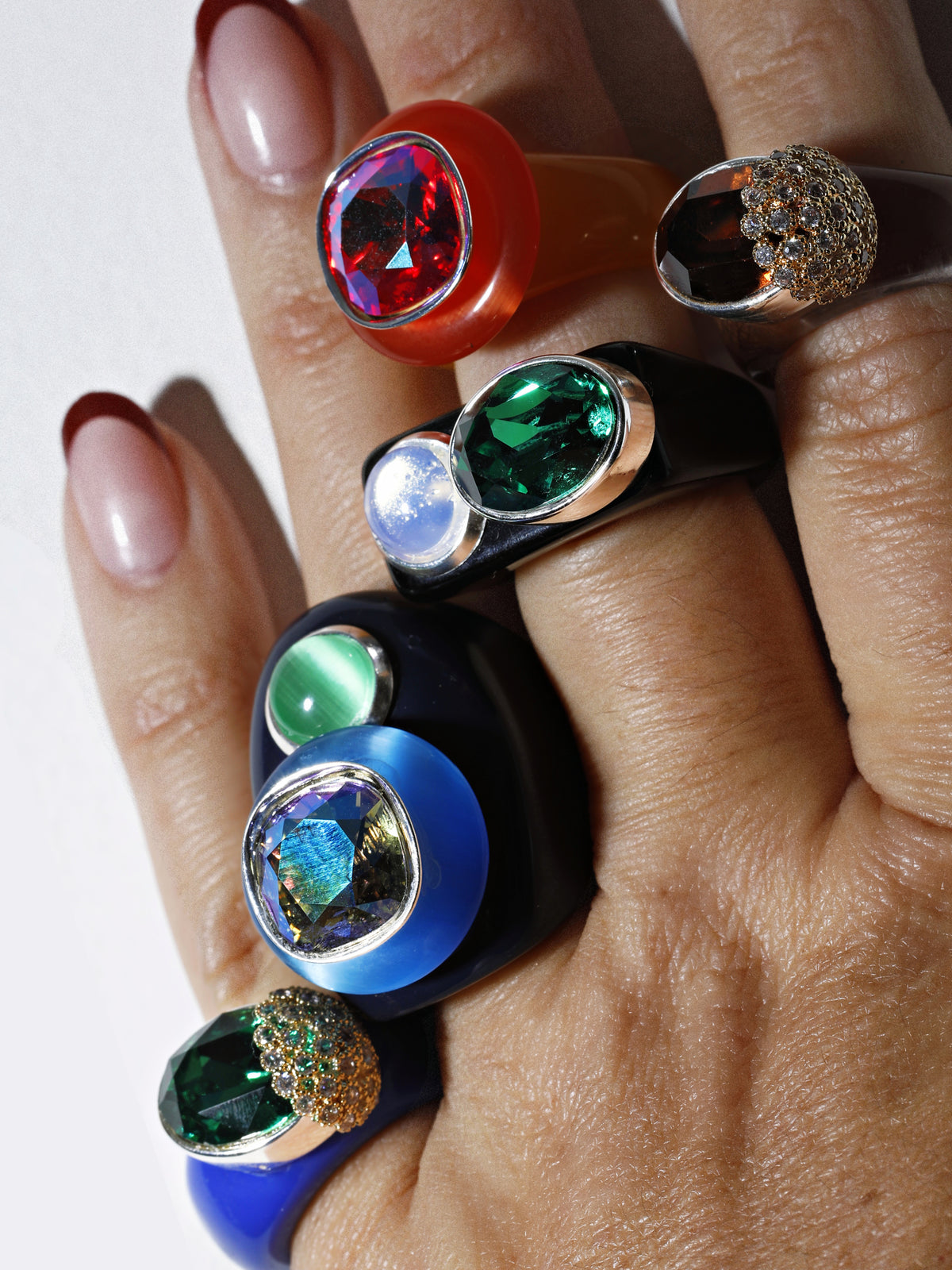 Akrilic Rings Unique Cocktail Rings | Colorful Acrylic Rings – MOUNSER