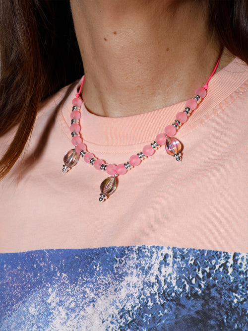 designer pink choker necklace