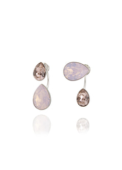 baby pink rhinestone earrings