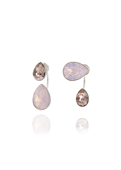 baby pink rhinestone earrings