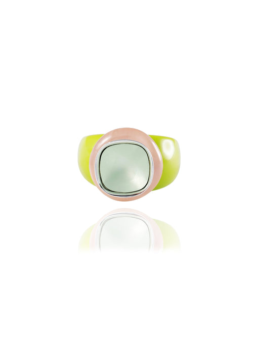 colorful green acrylic ring