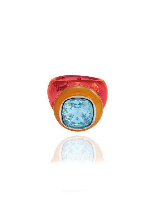 colorful Swarovski ring