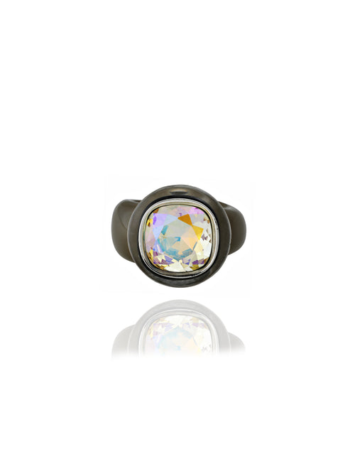 MOUNSER Daydream Ring in Sunbeam vibrant Austrian crystal and acrylic resin statement ring