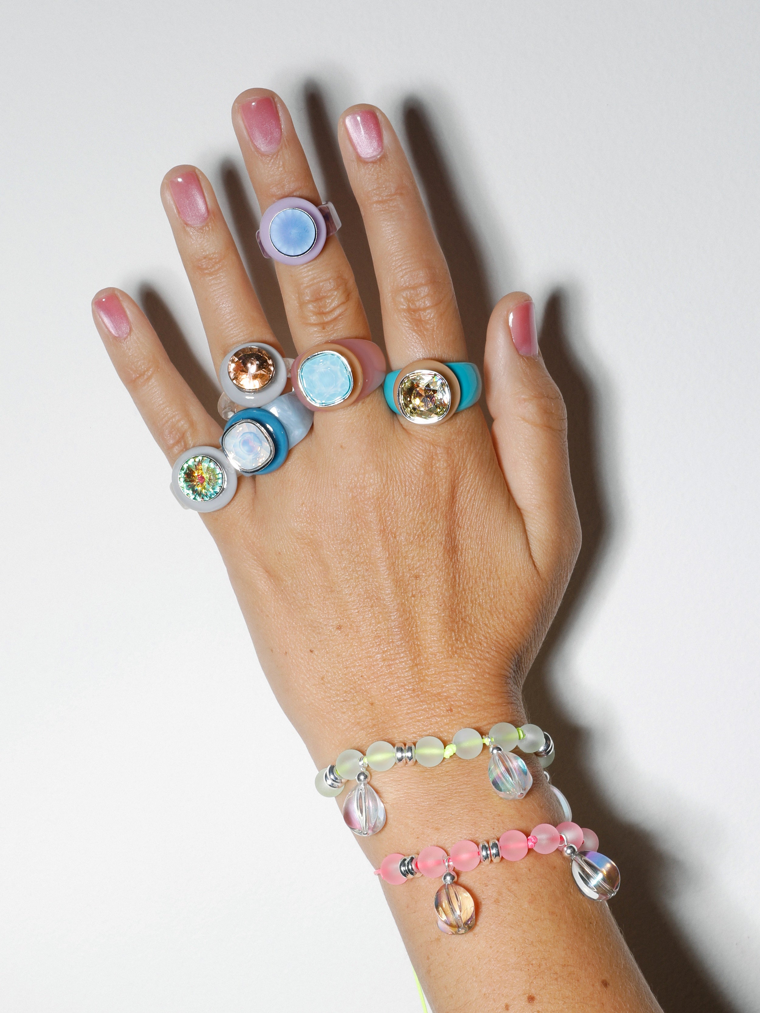 MOUNSER Rings | Disco Pinky Ring in Effervescent - Resin Cocktail Ring