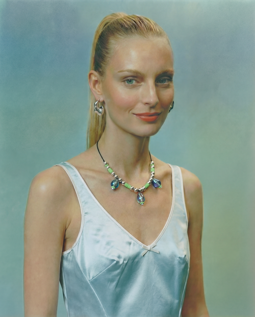 MOUNSER Seaside Souvenir Necklace in Capri colorful glass beaded cord choker necklace 