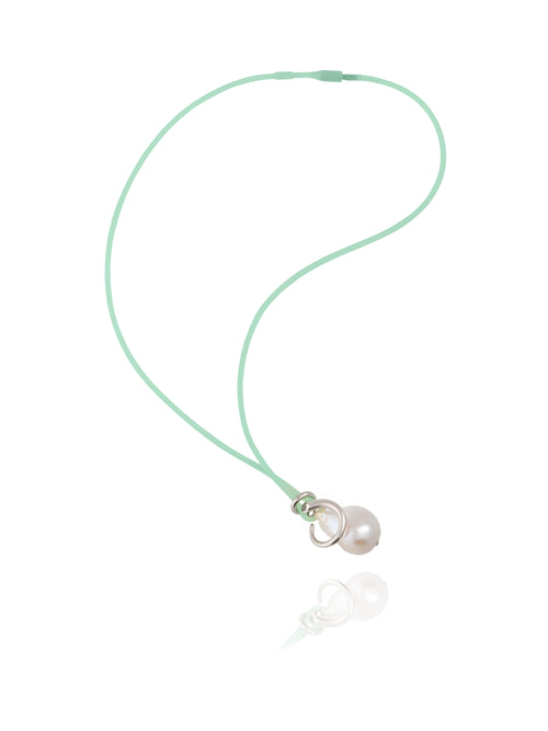 MOUNSER Seaside Souvenir Necklace in Corsica sculptural designer necklace with freshwater pearl pendant