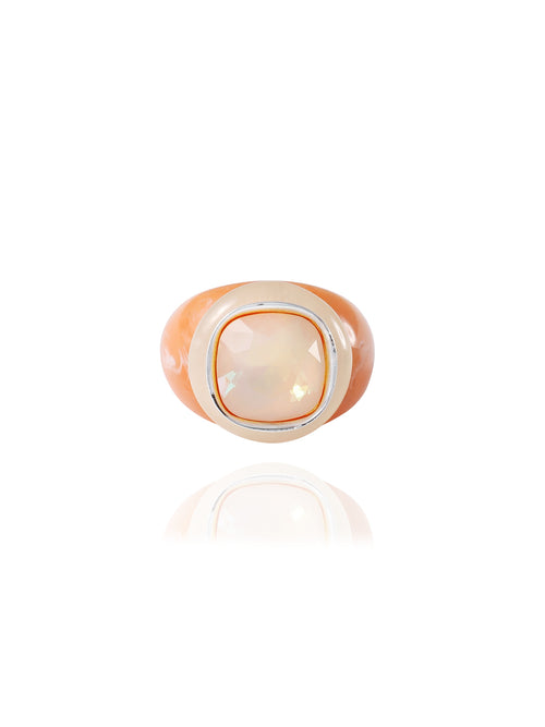 designer orange ring