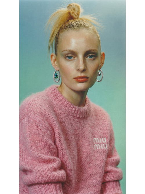 Mounser Studio emerald pave hoop earrings