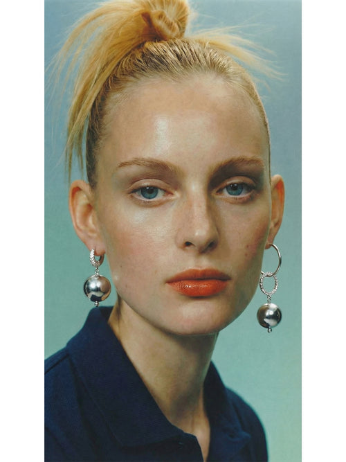 Mounser Studio sculptural asymmetric earrings in silver