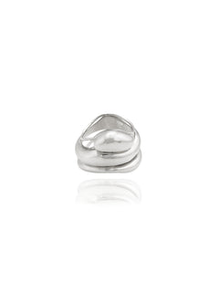 sculptural sterling silver ring