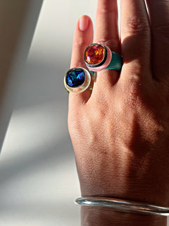 resin rhinestone ring