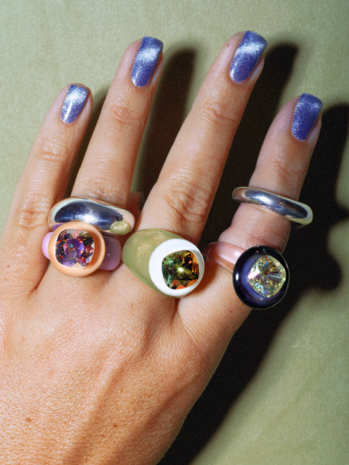 Mounser Studio Colorful translucent resin statement ring crafted in Los Angeles