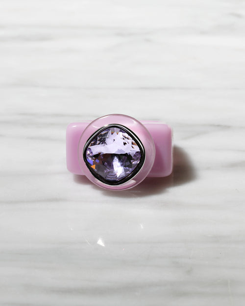 designer purple lucite ring