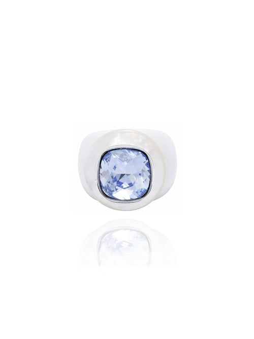 luxury acrylic ring blue