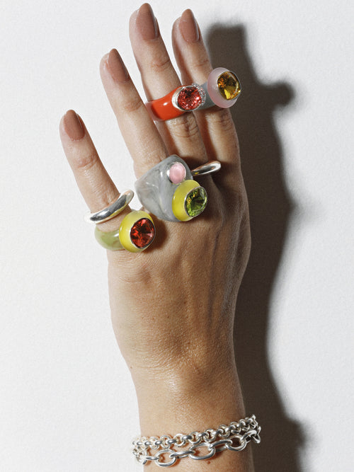 Aclyric Rings Unique Cocktail Rings | Colorful Acrylic Rings – MOUNSER