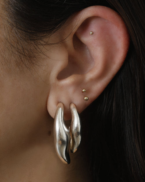 sculptural hoop earrings