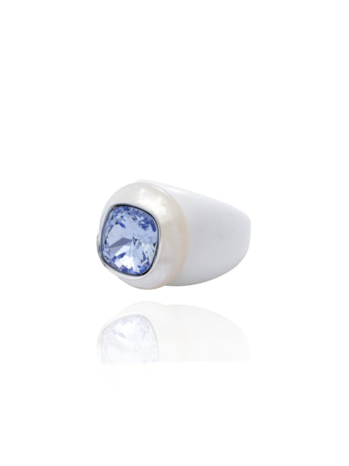 luxury acrylic ring blue