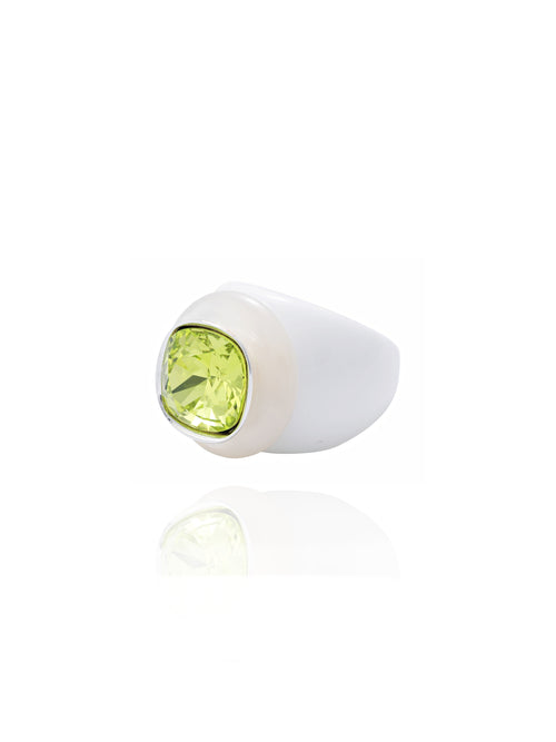 green lucite ring