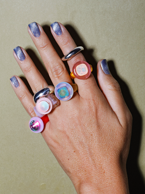 Mounser Studio Colorful translucent resin statement ring crafted in Los Angeles
