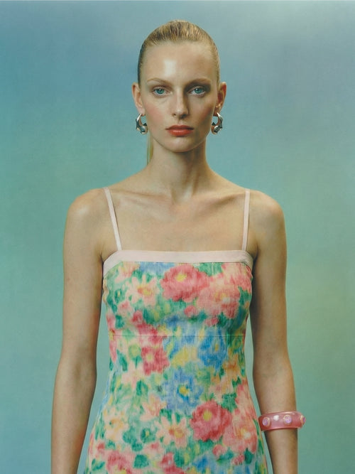 bubble gum pink bangle bracelet in resin