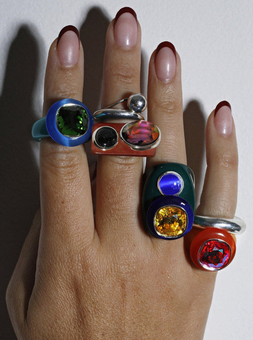 Akrilic Rings Unique Cocktail Rings | Colorful Acrylic Rings – MOUNSER