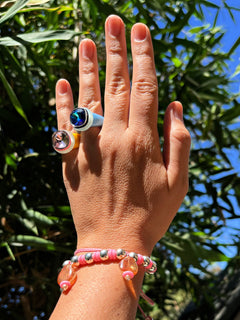 turquoise acrylic ring