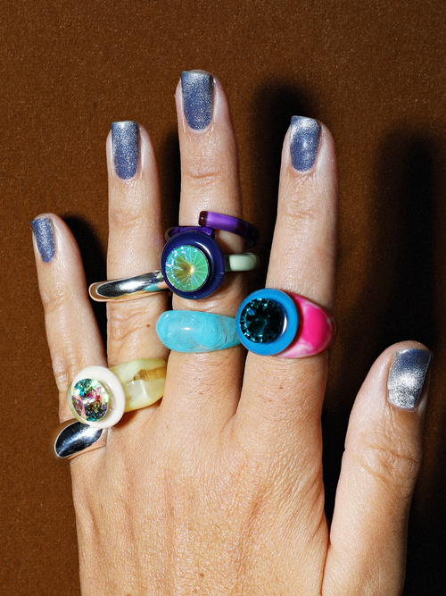 Mounser Studio Colorful translucent resin statement ring crafted in Los Angeles
