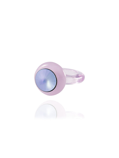 designer purple swarovski ring